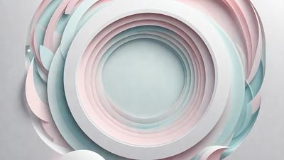 The primary subject of the image is a circle, which is the main object, scene, or focus of the image. The circle is surrounded by a variety of colors, including pink, blue, and white. The setting or background of the image features a patterned surface, which adds to the visual style of the image. The overall atmosphere of the image is vibrant and lively, with the circle as the central point of interest.