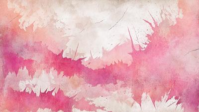 The primary subject of the image is a pink and purple painting with a textured background. The setting is a painting, and the visual style is a combination of digital art and illustration. The dominant colors are pink and purple, creating a warm and inviting atmosphere.