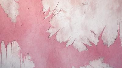 The primary subject of the image is a pink and white painting, which appears to be a watercolor or a similar artistic medium. The setting is a pink background, which complements the colors of the painting. The visual style of the image is artistic, with a focus on the intricate details and textures of the painting. The dominant colors in the painting are pink and white, creating a warm and inviting atmosphere.