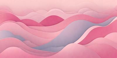 The primary subject of the image is a mountainous landscape, featuring a large mountain with a pinkish hue. The setting is a pink background, which adds a warm and inviting atmosphere to the scene. The visual style is a combination of digital art and illustration, creating a unique and artistic representation of the mountainous terrain. The colors and mood convey a sense of serenity and beauty, as the viewer is drawn into the captivating world of the mountain.