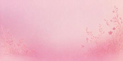 The primary subject of the image is a pink background with a pattern of flowers. The setting is a blank wall, and the visual style is a combination of a photo and a drawing. The dominant colors are pink and white, creating a warm and inviting atmosphere.