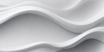 The primary subject of the image is a white wall with a pattern of curved lines. The setting is a room with a white background, and the visual style appears to be a combination of digital art and illustration. The dominant colors are white and gray, creating a clean and minimalist atmosphere.