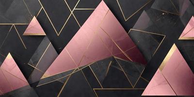 The primary subject of the image is a pink triangle, which is the main focus of the scene. The setting is a black background, which contrasts with the pink triangle. The visual style of the image is a combination of digital art and illustration, creating a unique and eye-catching design. The dominant colors in the image are pink and black, giving the image a bold and striking appearance.