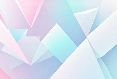 The primary subject of the image is a blue and white geometric pattern. The setting is a white background, and the visual style is digital art. The dominant colors are blue and white, creating a calm and soothing atmosphere.