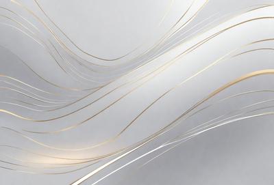 The primary subject of the image is a close-up of a gold-colored, metallic, and shiny material. The setting is a white background, which provides a clean and minimalist appearance. The visual style is a combination of a photo and digital art, as the gold material appears to be a digital rendering. The colors and mood of the image are predominantly gold and shiny, creating a sense of luxury and sophistication.