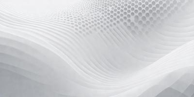 The primary subject of the image is a white, textured surface that resembles a wall or a piece of art. The setting is a white room, and the visual style appears to be a combination of digital art and illustration. The dominant colors are white and gray, creating a clean and minimalist atmosphere.