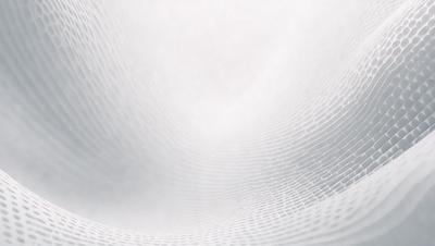The primary subject of the image is a large, white, wavy surface that appears to be a curved wall or a tunnel. The setting is a cloudy sky, which adds a dramatic and moody atmosphere to the scene. The visual style is a combination of photo and digital art, creating a unique and intriguing appearance. The colors are predominantly white, with some grays and blues, which contribute to the overall mood of the image.
