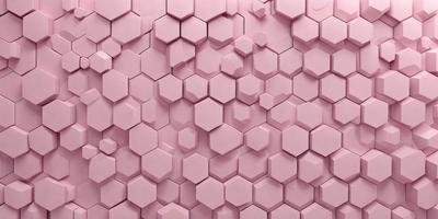 The primary subject of the image is a pink wall with a pattern of hexagonal shapes. The setting is a room with a pink background, and the visual style is a close-up of the wall. The dominant colors are pink and white, creating a warm and inviting atmosphere.