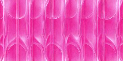 The primary subject of the image is a pink wall with a pattern of swirls. The setting is a room with a pink background. The visual style is a patterned wallpaper, and the colors and mood are predominantly pink, creating a warm and inviting atmosphere.