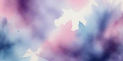 The primary subject of the image is a painting of a cloudy sky. The setting is a cloudy sky, and the visual style is a painting. The dominant colors in the painting are purple and pink, creating a mood of calmness and tranquility.