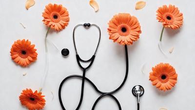 The primary subject of the image is a stethoscope, which is a medical device used by doctors to listen to a patient's heart and lung sounds. The stethoscope is placed on a white surface, which serves as the background. The visual style of the image is a close-up of the stethoscope, with a focus on its details. The colors in the image are predominantly white, which gives the image a clean and professional appearance. The overall mood of the image is one of medical professional