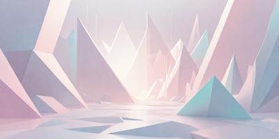 The primary subject of the image is a large, pink mountain with a white, snowy surface. The mountain is surrounded by a variety of smaller, white mountains, creating a visually striking scene. The setting appears to be a snowy, mountainous landscape, with the primary focus being on the large pink mountain. The visual style of the image is a combination of digital art and illustration, giving it a unique and artistic appearance. The dominant colors in the image are pink and white, creating a warm and inviting atmosphere