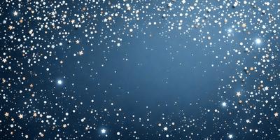The primary subject of the image is a starry night sky filled with stars. The setting is a dark blue background, which contrasts with the bright stars. The visual style is a photo of the night sky, capturing the beauty of the stars and the vastness of the universe. The colors and mood of the image are serene and peaceful, as the stars twinkle and create a sense of wonder and awe.