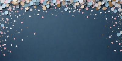 The primary subject of the image is a blue background with a pattern of white and pink circles. The setting is a dark room, and the visual style appears to be a digital art or illustration. The dominant colors are blue, white, and pink, creating a calm and soothing atmosphere.