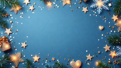 The primary subject of the image is a blue background with a star pattern. The setting is a blue sky, and the visual style is a digital art or illustration. The dominant colors are blue and white, creating a calm and serene atmosphere.