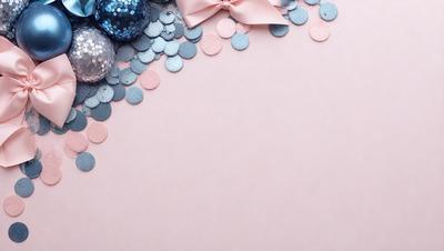 The primary subject of the image is a pink background with a bow on top. The setting is a pink table, and the visual style is a photo. The colors and mood of the image are predominantly pink, creating a warm and inviting atmosphere.