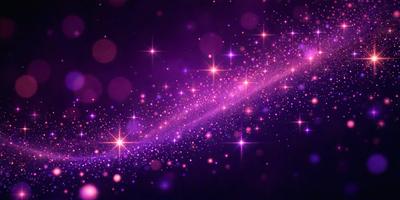 The primary subject of the image is a purple starry background with a purple streak. The setting is a dark, purple-colored space, and the visual style appears to be a digital art or illustration. The colors and mood of the image are predominantly purple, creating a serene and celestial atmosphere.