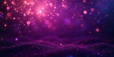 The primary subject of the image is a purple background with a starry pattern. The setting is a dark, purple space with a starry background. The visual style is a digital art or illustration, creating a unique and captivating atmosphere. The colors and mood are predominantly purple, with a touch of starry sparkles, giving the image a sense of wonder and enchantment.