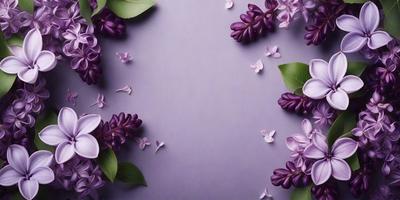 Purple flowers are the primary subject of the image. They are arranged in a bouquet and placed on a purple background. The visual style of the image is a photo, capturing the beauty of the flowers in their natural setting. The colors and mood of the image are predominantly purple, creating a serene and calming atmosphere.