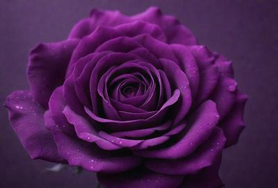 Purple rose with purple petals and a purple stem.