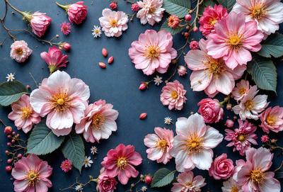 The primary subject of the image is a close-up of a flower, which is pink and white. The setting is a blue background, which provides a contrasting color to the flower. The visual style is a photo, capturing the beauty of the flower in detail. The colors and mood of the image are predominantly pink and white, creating a sense of elegance and delicacy.