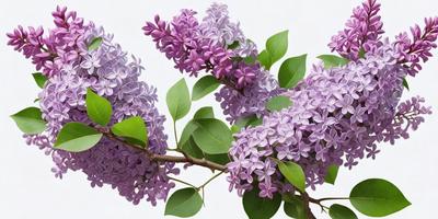 Purple flowers on a branch.