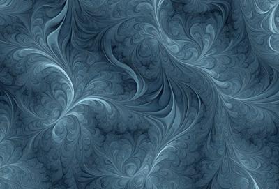 The primary subject of the image is a blue and white swirling pattern, which appears to be a digital art or illustration. The setting is a blue background, and the visual style suggests that it is a digital art or illustration. The dominant colors are blue and white, creating a calm and soothing atmosphere.