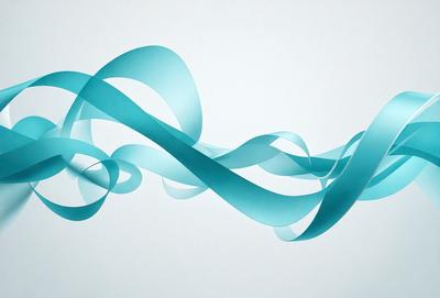 The primary subject of the image is a blue, curly, and swirly pattern. The setting is a white background, which provides a clean and minimalist appearance. The visual style is a digital art or illustration, as the pattern appears to be a digital creation. The colors and mood of the image are predominantly blue, creating a calm and soothing atmosphere.