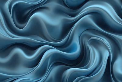 The primary subject of the image is a blue, swirling, and flowing pattern. The setting is a blue background, and the visual style appears to be a digital art or illustration. The dominant colors are blue and gray, creating a calm and soothing atmosphere.