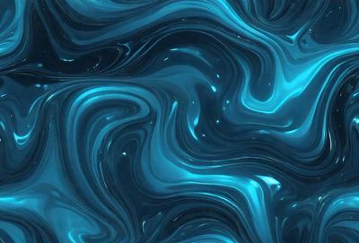 The primary subject of the image is a blue and white swirling pattern, which appears to be a digital art or illustration. The setting is a blue background, and the visual style is a combination of digital art and illustration. The dominant colors are blue and white, creating a calm and soothing atmosphere.