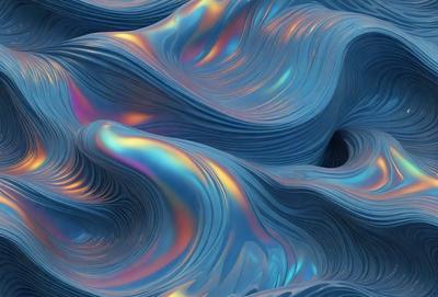 The primary subject of the image is a blue and purple swirling pattern, which appears to be a digital art or illustration. The setting is a blue background, and the visual style is a combination of digital art and illustration. The colors and mood of the image are predominantly blue and purple, creating a calming and serene atmosphere.