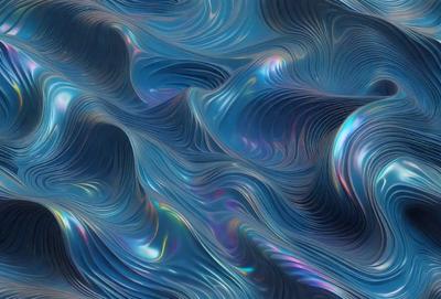 The primary subject of the image is a blue and purple swirling pattern, which appears to be a digital art or illustration. The setting is a blue background, and the visual style is a combination of digital art and illustration. The dominant colors in the image are blue and purple, creating a vibrant and lively atmosphere.