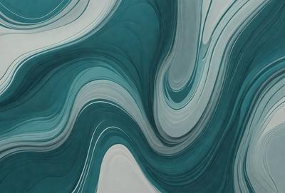 The primary subject of the image is a blue and white swirling pattern, which appears to be a digital art or illustration. The setting is a blue background, and the visual style is a combination of digital art and illustration. The dominant colors are blue and white, creating a calm and soothing atmosphere.