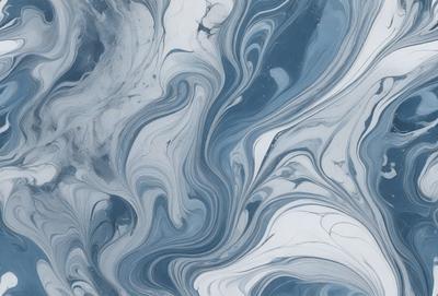 The primary subject of the image is a blue and white swirling pattern, which appears to be a painting or a digital artwork. The setting is a blue and white background, which complements the swirling pattern. The visual style is a combination of painting and digital art, creating a unique and captivating visual experience. The colors and mood of the image are predominantly blue and white, giving it a calming and serene atmosphere.