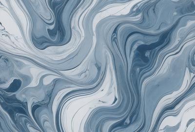 The primary subject of the image is a blue and white swirling pattern, which appears to be a painting or a digital artwork. The setting is a blue and white background, which complements the swirling pattern. The visual style is a combination of painting and digital art, creating a unique and eye-catching design. The colors and mood of the image are predominantly blue and white, giving it a calm and soothing atmosphere.