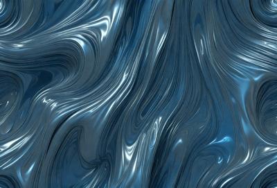 The primary subject of the image is a blue, swirling, and wavy surface, which appears to be a blue-tinted glass or a blue-painted wall. The setting is a room with a blue-tinted glass or a blue-painted wall, creating a unique and visually striking atmosphere. The visual style of the image is a close-up of the blue-tinted glass or the blue-painted wall, emphasizing the swirling and wavy patterns. The
