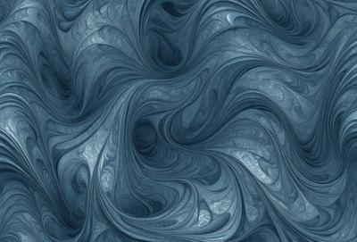 The primary subject of the image is a blue and white swirling pattern, which appears to be a digital art or illustration. The setting is a blue background, and the visual style is a combination of digital art and illustration. The dominant colors are blue and white, creating a calm and soothing atmosphere.