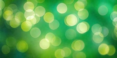 The primary subject of the image is a close-up of a green background with a pattern of green and white lights. The setting appears to be a bright and lively environment. The visual style of the image is a combination of a photo and digital art, creating a unique and eye-catching pattern. The colors and mood of the image are predominantly green and white, giving it a fresh and vibrant appearance.