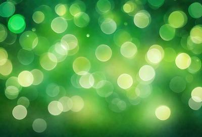 The primary subject of the image is a close-up of a green plant with bright green leaves. The setting is a brightly lit environment, possibly a forest or a garden. The visual style is a combination of a photo and a digital art, creating a vibrant and lively atmosphere. The dominant colors are green, with the leaves being the most prominent feature. The overall mood of the image is one of freshness and vitality.