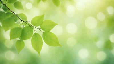 The primary subject of the image is a leaf, which is the main object, scene, or focus of the image. The leaf is green and is placed in a setting with a bright green background. The visual style of the image is a photo, capturing the leaf in its natural environment. The colors and mood of the image are bright and lively, with the green leaf standing out against the vibrant green background.