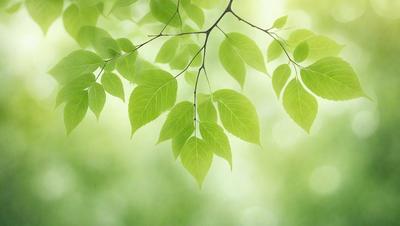 The primary subject of the image is a close-up of a leaf, which is the main object in the scene. The leaf is green and appears to be a part of a tree. The setting is a lush green environment, with the leaf being the focal point. The visual style of the image is a close-up, which emphasizes the details of the leaf. The colors and mood of the image are predominantly green, creating a serene and natural atmosphere.