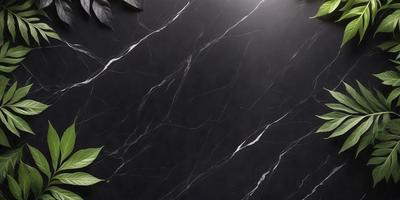 The primary subject of the image is a marble countertop with a black background. The countertop features a pattern of white and black stripes, giving it a unique and elegant appearance. The visual style of the image is a close-up of the marble countertop, showcasing its intricate design. The colors and mood of the image are predominantly black and white, creating a sophisticated and timeless atmosphere.