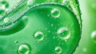 The primary subject of the image is a close-up of a green cactus with water droplets on it. The setting is a green background, which adds to the overall mood of the image. The visual style is a photo, capturing the details of the cactus and the water droplets. The colors and mood of the image are predominantly green, creating a serene and natural atmosphere.