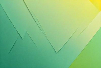 The primary subject of the image is a green paper cutout of a mountain. The setting is a green background, which complements the green paper. The visual style is a combination of a photo and a digital art, as the paper cutout appears to be a digital representation of a mountain. The colors and mood of the image are predominantly green, creating a serene and natural atmosphere.
