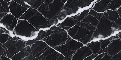 The primary subject of the image is a black and white marble pattern. The setting is a black background, and the visual style is a close-up of the marble pattern. The colors and mood of the image are predominantly black and white, creating a classic and elegant atmosphere.