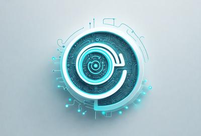 The primary subject of the image is a blue and white circle with a lot of intricate details. The circle is the main focus of the image, and it appears to be a digital art or illustration. The setting is a white background, which provides a clean and minimalist appearance. The visual style is modern and futuristic, with the use of blue and white colors creating a sense of sophistication and elegance. The overall atmosphere of the image is one of innovation and creativity, as the intricate details of the