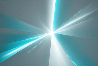 The primary subject of the image is a bright light, possibly a light source or a lightning bolt, shining through a white wall. The setting is a white wall, and the visual style appears to be a digital art or illustration. The colors and mood of the image are predominantly white and bright, creating a sense of energy and intensity.
