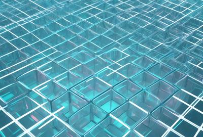 The primary subject of the image is a blue, hexagonal grid pattern. The setting is a blue background, which creates a visually appealing contrast with the grid pattern. The visual style is a digital art or illustration, as the grid pattern is created using a computer or digital tool. The colors and mood of the image are predominantly blue, giving it a calm and serene atmosphere.