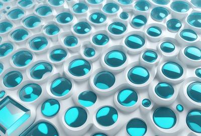The primary subject of the image is a large, blue, and white patterned surface. The setting is a white and blue background, which creates a visually appealing contrast. The visual style is a combination of digital art and illustration, giving the image a unique and artistic appearance. The dominant colors are blue and white, creating a calm and soothing atmosphere.