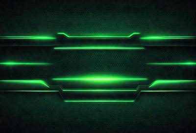 The primary subject of the image is a green background with a pattern of green squares. The setting is a dark room, and the visual style appears to be a digital art or illustration. The dominant colors are green, and the overall atmosphere is bright and lively.
